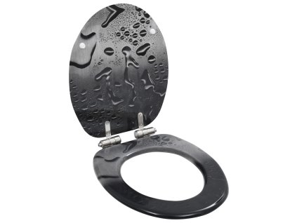 WC sedátko s funkcí pomalého sklápění MDF motiv vodních kapek 143933