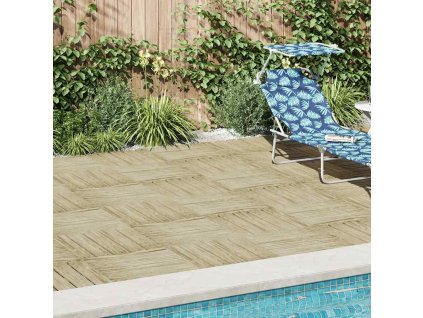 18 ks terasové dlaždice 50 x 50 cm dřevo zelené 276431