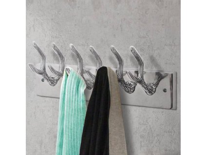 Věšáky na kabáty 2 ks stříbrné hliník 278752