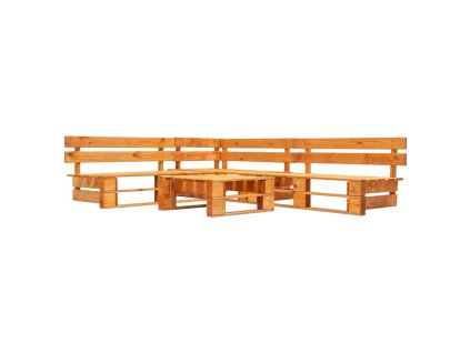 4dílná zahradní sedací souprava z palet dřevo medově hnědá 277453