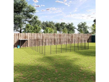 Psí kotec černý 31,46 m² ocel 3082241