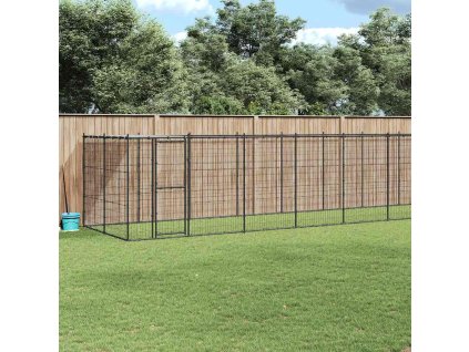 Venkovní psí kotec se střechou ocel 26,62 m² 3082297