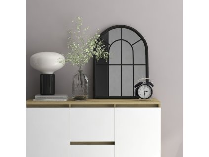 Zrcadlo černé 60 x 45 cm železo do interiéru 3093516