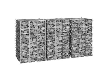 Gabionové vyvýšené záhony 3 ks 30 x 30 x 50 cm železo 151248
