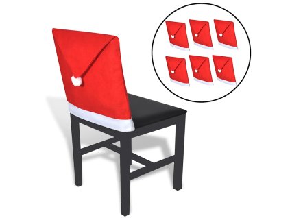 Potahy na opěradla židle 6 ks čepice Santa Clause 131012