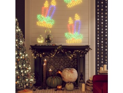 Siluety vánočních svící se 144 LED 2 ks 70 x 42 cm 3154276