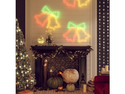 Siluety vánočních zvonků se 72 LED 2 ks 50 x 56 cm 3154279