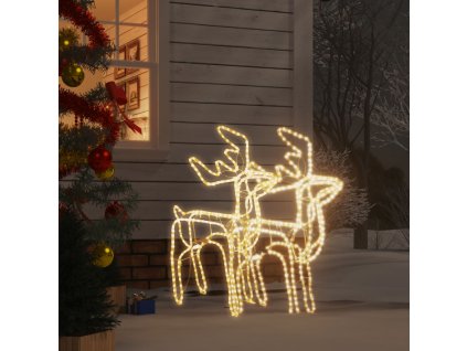 Vánoční sobi 2 ks s teplými bílými LED 76 x 42 x 87 cm 3154300