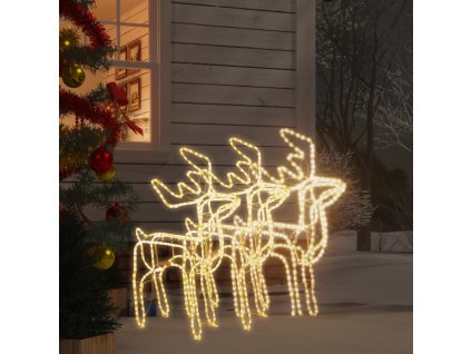 Vánoční sobi 3 ks s teplými bílými LED 76 x 42 x 87 cm 3154301