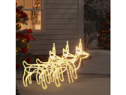 Vánoční sobi 3 ks s teplými bílými LED 60 x 30 x 60 cm 3154304