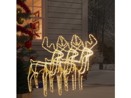 Vánoční sobi s pohyblivými hlavami 3 ks teplé bílé LED 3154310