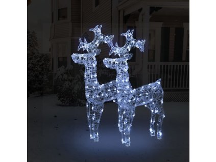 Vánoční sobi 2 ks 60 x 16 x 100 cm akryl 3154336