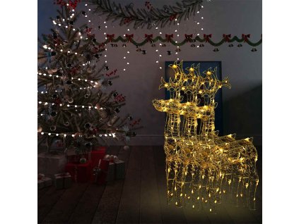 Vánoční sobi 3 ks 60 x 16 x 100 cm akryl 3154370