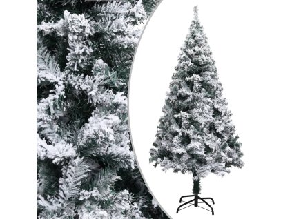 Umělý vánoční stromek zasněžený zelený 150 cm PVC 320963