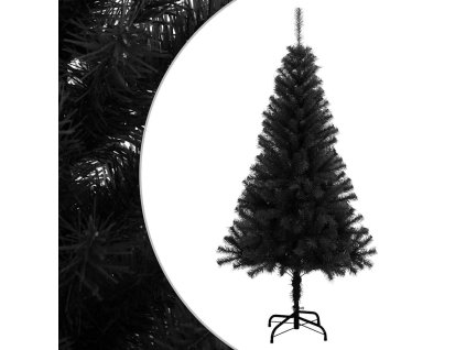 Umělý vánoční stromek se stojanem černý 150 cm PVC 321000