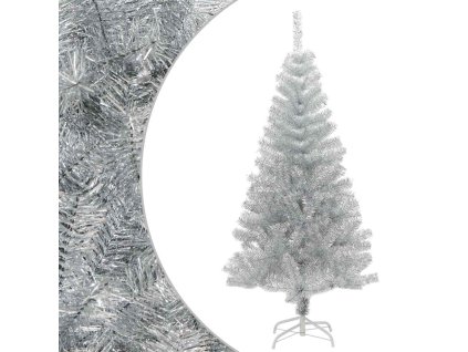 Umělý vánoční stromek se stojanem stříbrný 150 cm PET 321012