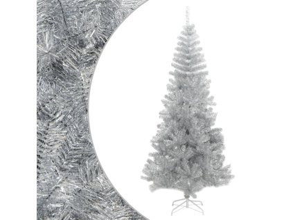 Umělý vánoční stromek se stojanem stříbrný 180 cm PET 321013