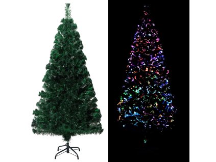 Umělý vánoční stromek se stojanem zelený 120 cm optické vlákno 321026