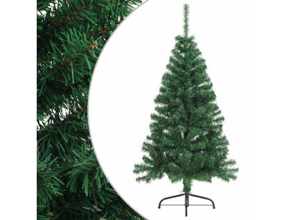Umělý poloviční vánoční stromek se stojanem zelený 150 cm PVC 321031