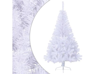 Umělý poloviční vánoční stromek se stojanem bílý 120 cm PVC 328417