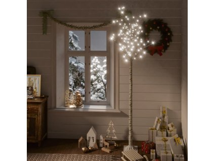 Vánoční strom 200 studených bílých LED 2,2 m vrba dovnitř i ven 328685