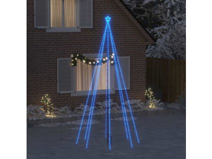 Vánoční světelný strom dovnitř i ven 576 LED modré světlo 3,6 m 328742