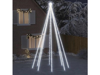 Vánoční světelný strom dovnitř i ven 800 LED studený bílý 5 m 328750