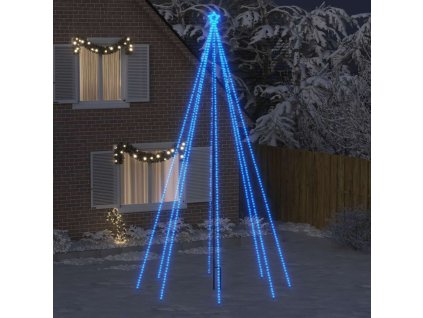 Vánoční světelný strom dovnitř i ven 800 LED modrý 5 m 328753