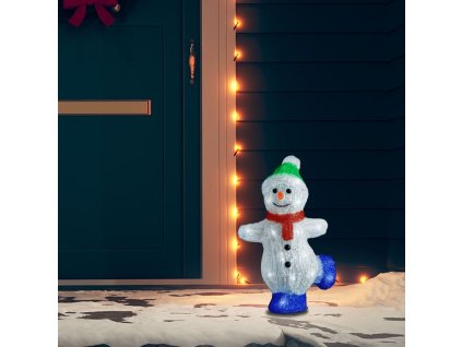 Vánoční akrylový sněhulák s LED vnitřní i venkovní 30 cm 328788
