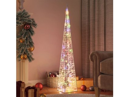 Akrylový dekorativní světelný LED kužel vícebarevný 120 cm 328966