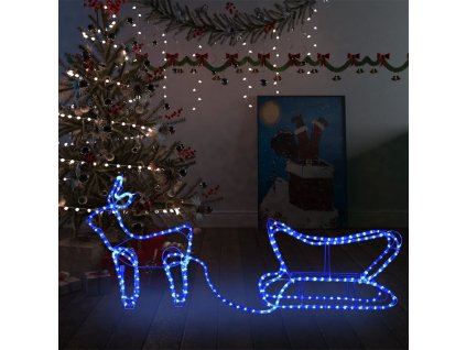 Vánoční dekorace sobi a sáně venkovní 252 LED diod 329809