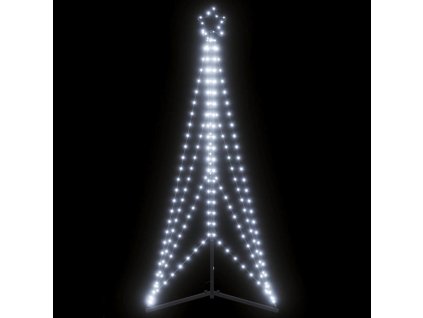 LED vánoční stromek 363 studených bílých LED diod 182 cm 3307644