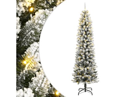 Umělý vánoční stromek s 300 LED a sněhem 240 cm 3315772