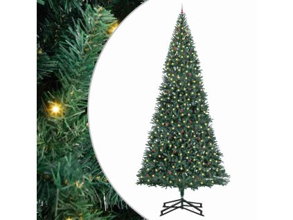 Umělý přednažený vánoční stromek se soupravou koulí Zelená 3394842