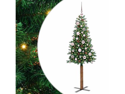 Úzký vánoční stromeček s 150 LED diodami Zelená 150 cm 3394853