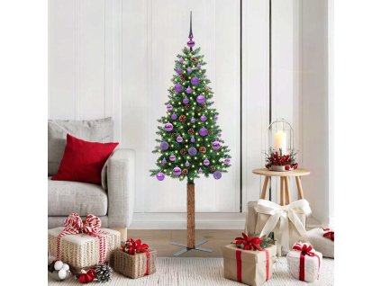 Úzký vánoční stromeček s 150 LED diodami Zelená 150 cm 3394857