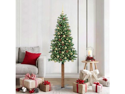 Úzký vánoční stromeček s 300 LED diodami Zelená 180 cm 3394868