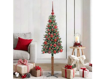 Úzký vánoční stromeček s 150 LED diodami Zelená 150 cm 3394886