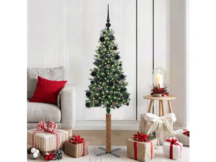Úzký vánoční stromeček s 150 LED diodami Zelená 150 cm 3394887