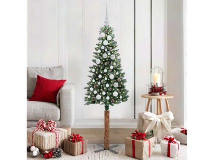 Úzký vánoční stromeček s 150 LED diodami Zelená 150 cm 3394889