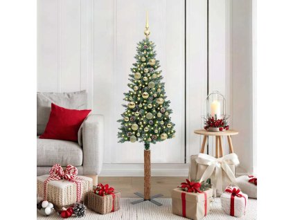 Úzký vánoční stromeček s 150 LED diodami Zelená 150 cm 3394890