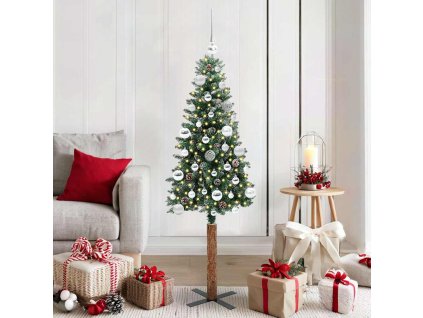 Úzký vánoční stromeček s 150 LED diodami Zelená 150 cm 3394891