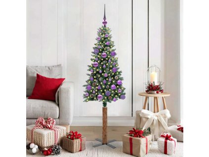 Úzký vánoční stromeček s 150 LED diodami Zelená 150 cm 3394892