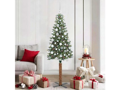 Úzký vánoční stromeček s 300 LED diodami Zelená 180 cm 3394904