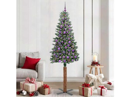 Úzký vánoční stromeček s 300 LED diodami Zelená 210 cm 3394918