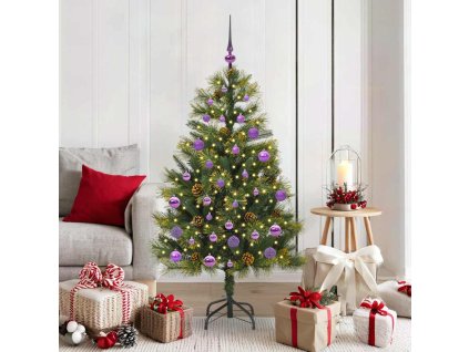 Umělý sklopný vánoční stromeček s kužely Zelená 150 cm 3395086