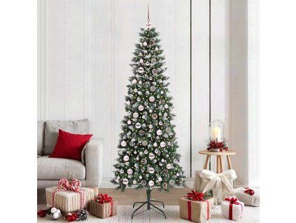 Umělý vánoční stromeček Zelená 210 cm PVC, plast a ocel 3395834