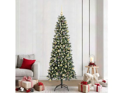 Umělý vánoční stromeček Zelená 210 cm PVC, plast a ocel 3395836