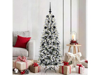 Umělý vánoční stromeček Bílá 150 cm PVC a Plast a Ocel a PE 3396034