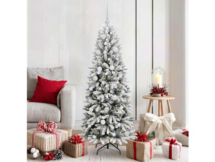 Umělý vánoční stromeček Bílá 150 cm PVC a Plast a Ocel a PE 3396036